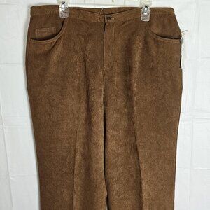Erika Suede Look Wide Leg Pants Size 18 Chestnut NWT!